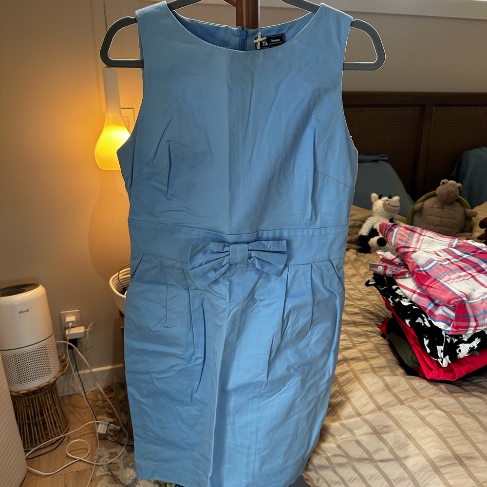 Sinequanone Light Blue Sleeveless Dress with Bow